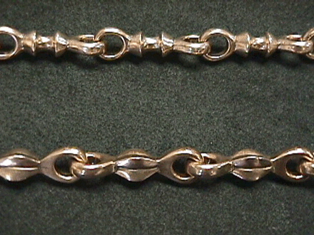 Brass Chain Link, Square - Click Image to Close
